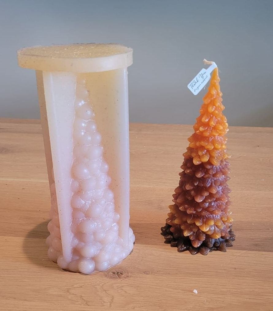 Gietvorm kerstboom 18 cm - kaarsen maken, paraffine, kerst, Ophalen of Verzenden, Gebruikt