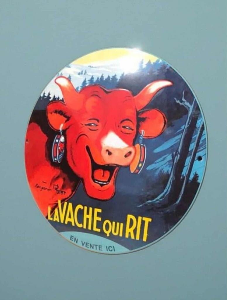 Nieuw emaille reclamebord van La Vache qui rit., Reclamebord, ., Nieuw, Ophalen of Verzenden