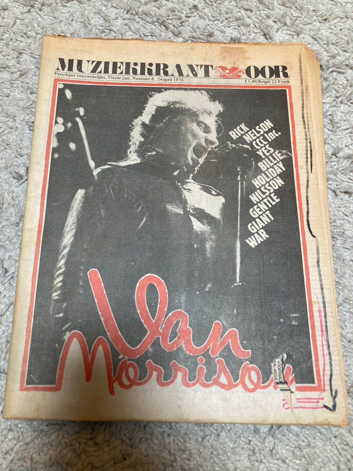 Muziekkrant OOR 1974 CCC INC Little Feat YES Gentle Giant, Ophalen of Verzenden, Muziek, Film of Tv