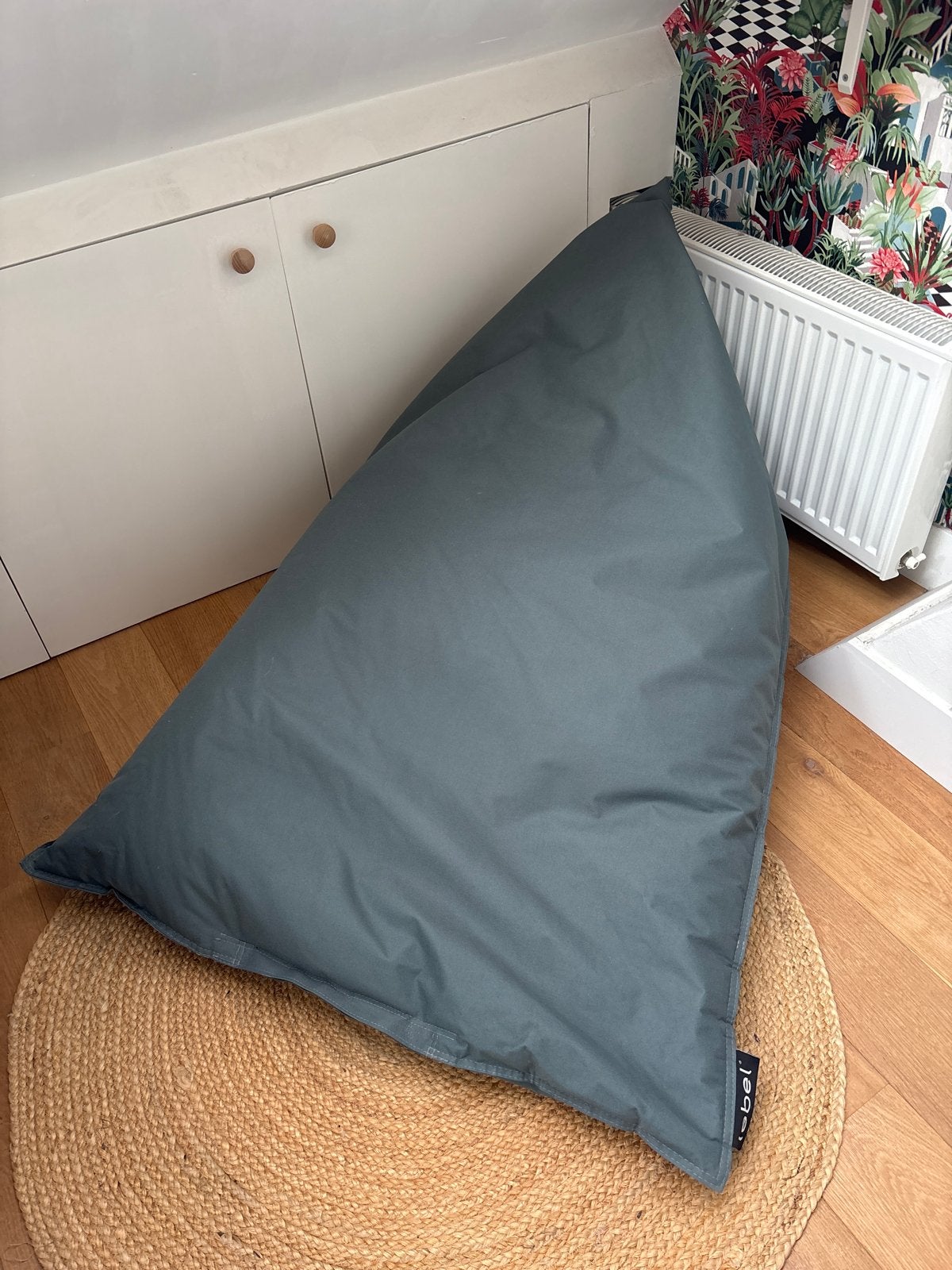 Lebel Zitzak Twisted - 100x145 cm - Binnen & Buiten, Ophalen, Zo goed als nieuw, Groen, Zitzak