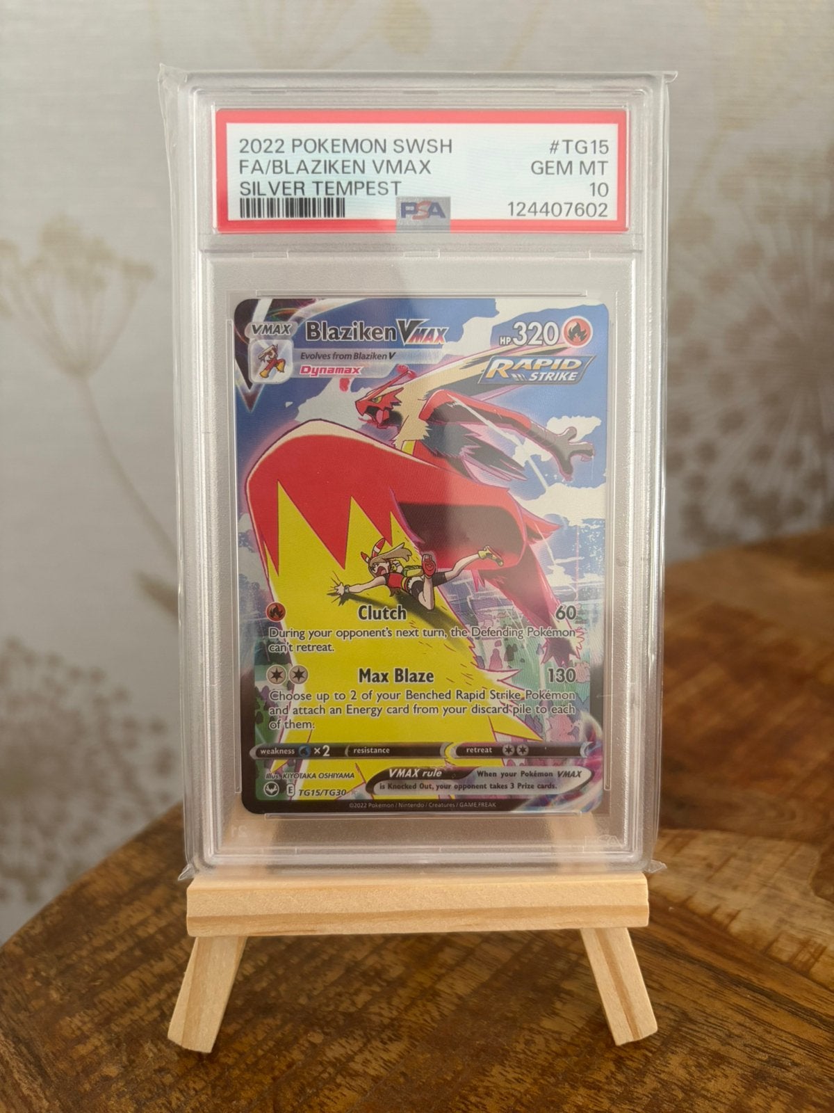 Pokemon TCG - Blaziken Vmax #TG15 PSA 10 (Silver Tempest), Ophalen of Verzenden, Nieuw, Losse kaart, Foil