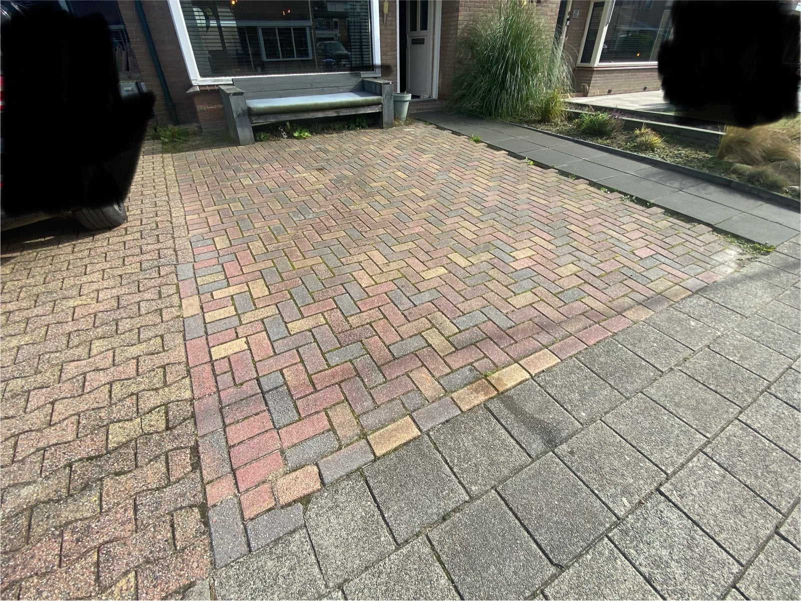 20 m² gebruikte klinkers voor oprit of terras, Ophalen, Gebruikt, Klinkers, 10 m² of meer