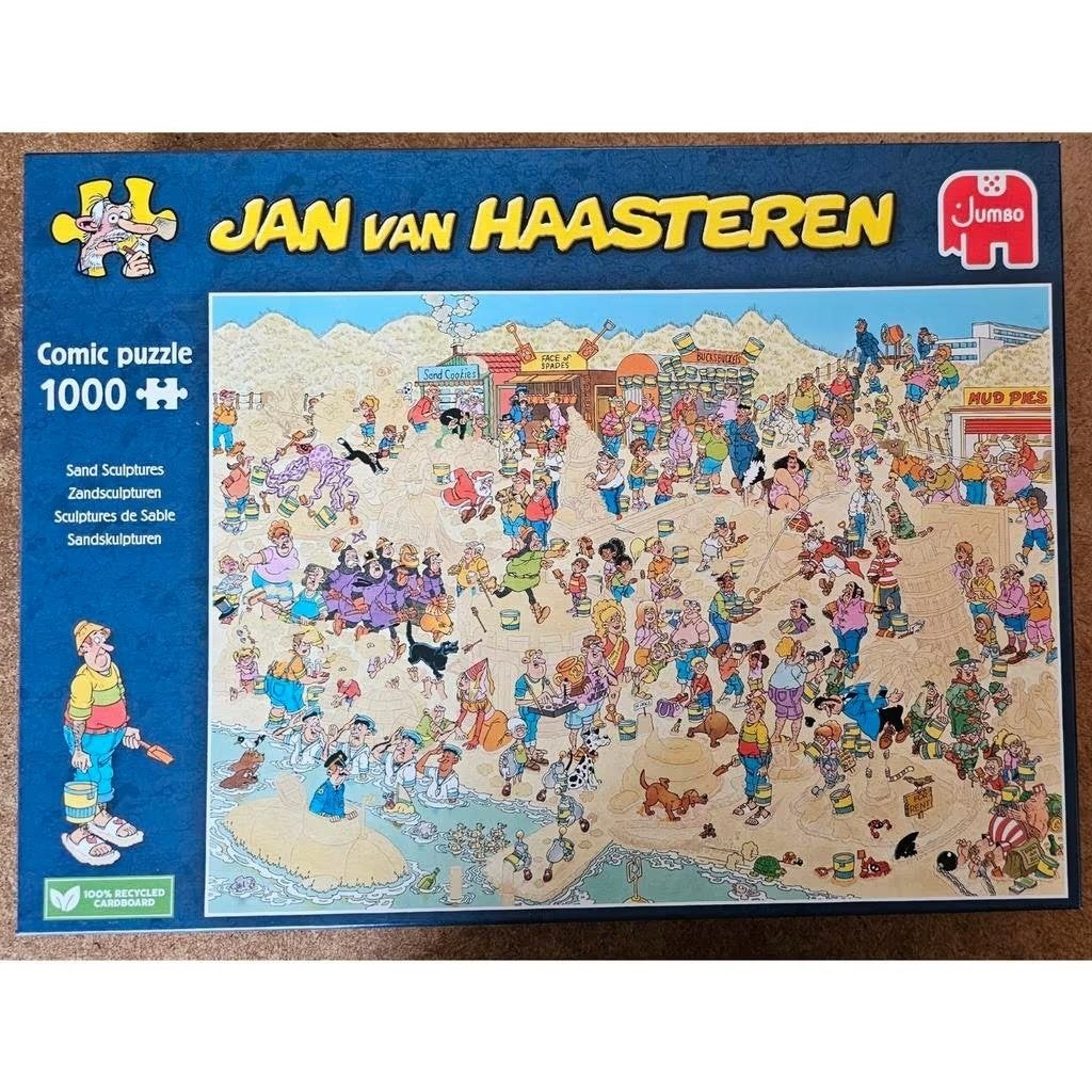 Jan van Haasteren - Zandsculpturen - (1000 stuks), Ophalen of Verzenden, 500 t/m 1500 stukjes, Zo goed als nieuw, Legpuzzel
