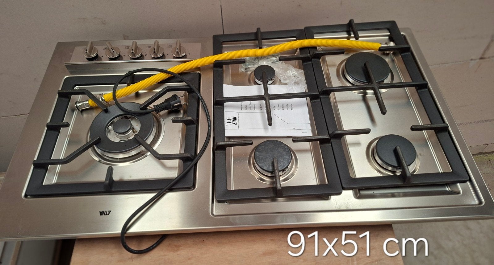 Etna A194VWRVSA1E/E1 gaskookplaat in nieuwstaat, Witgoed en Apparatuur, Ophalen, Zo goed als nieuw, Inbouw, Gas