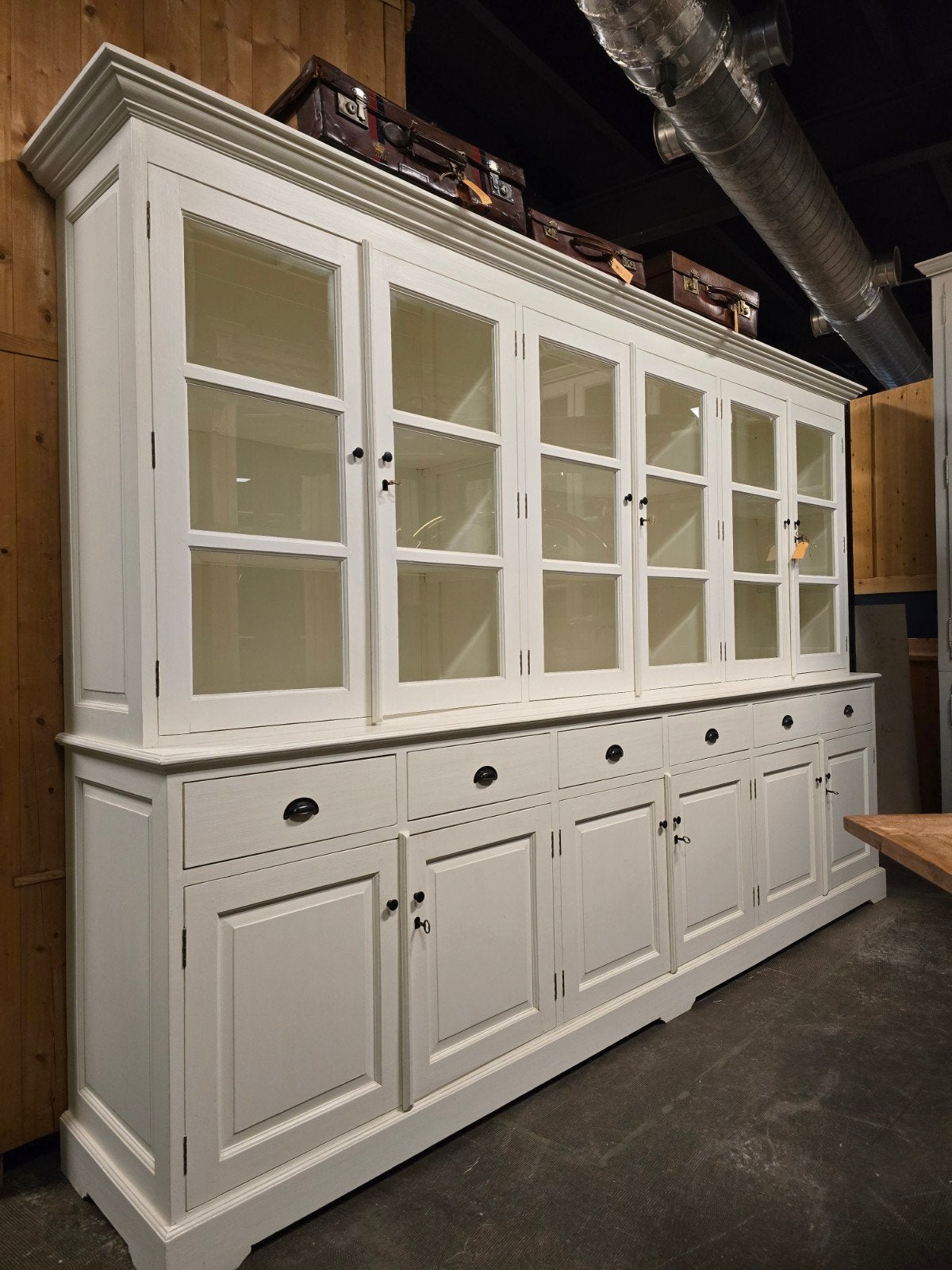 Grote landelijke vitrinekast | Buffetkast | 310 x 210 cm!, Huis en Inrichting, Gebruikt, 200 cm of meer, Met lade(s), Ophalen of Verzenden