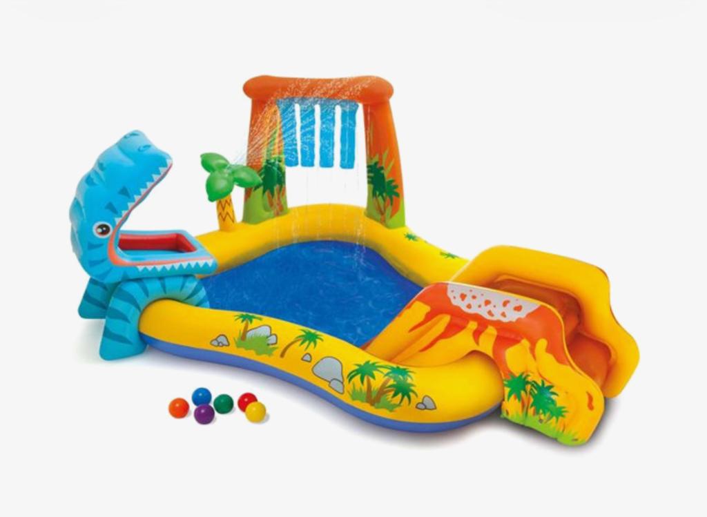 Intex Opblaaszwembad Dinosaur Play Center, Ophalen, 200 tot 300 cm, Opblaaszwembad, 80 tot 120 cm