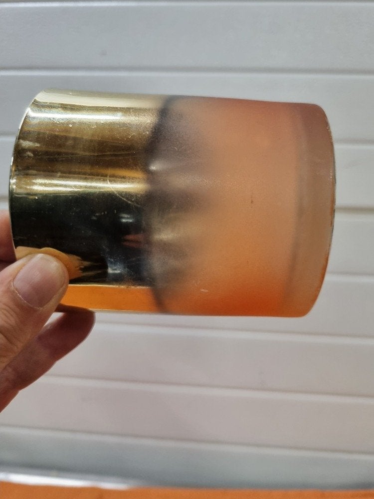 waxinehouder glas goud oranje, Ophalen of Verzenden, 'T Olde Gre-j, Info@toldegrej.nl, Endepoelstraat 20f Didam