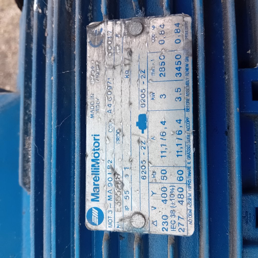 elektromotor, Doe-het-zelf en Verbouw, Ophalen of Verzenden, Gebruikt, Elektromotor, 1800 rpm of meer