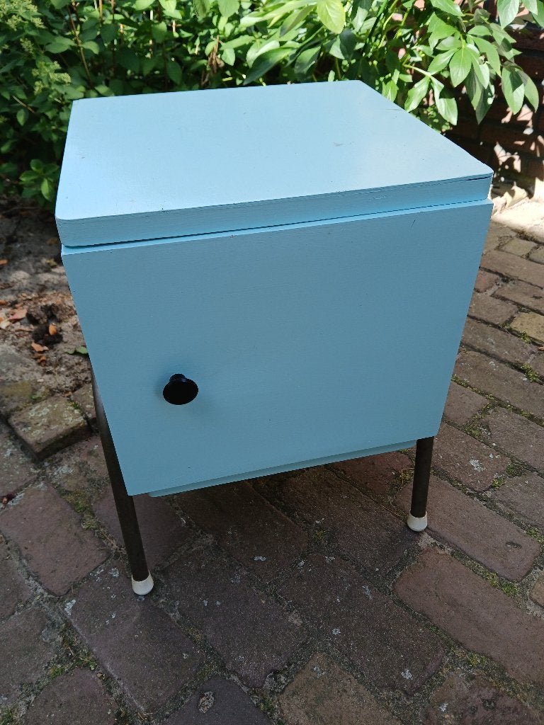 Nachtkastje kastje oud vintage retro, Ophalen, Gebruikt, Overige materialen, Minder dan 45 cm
