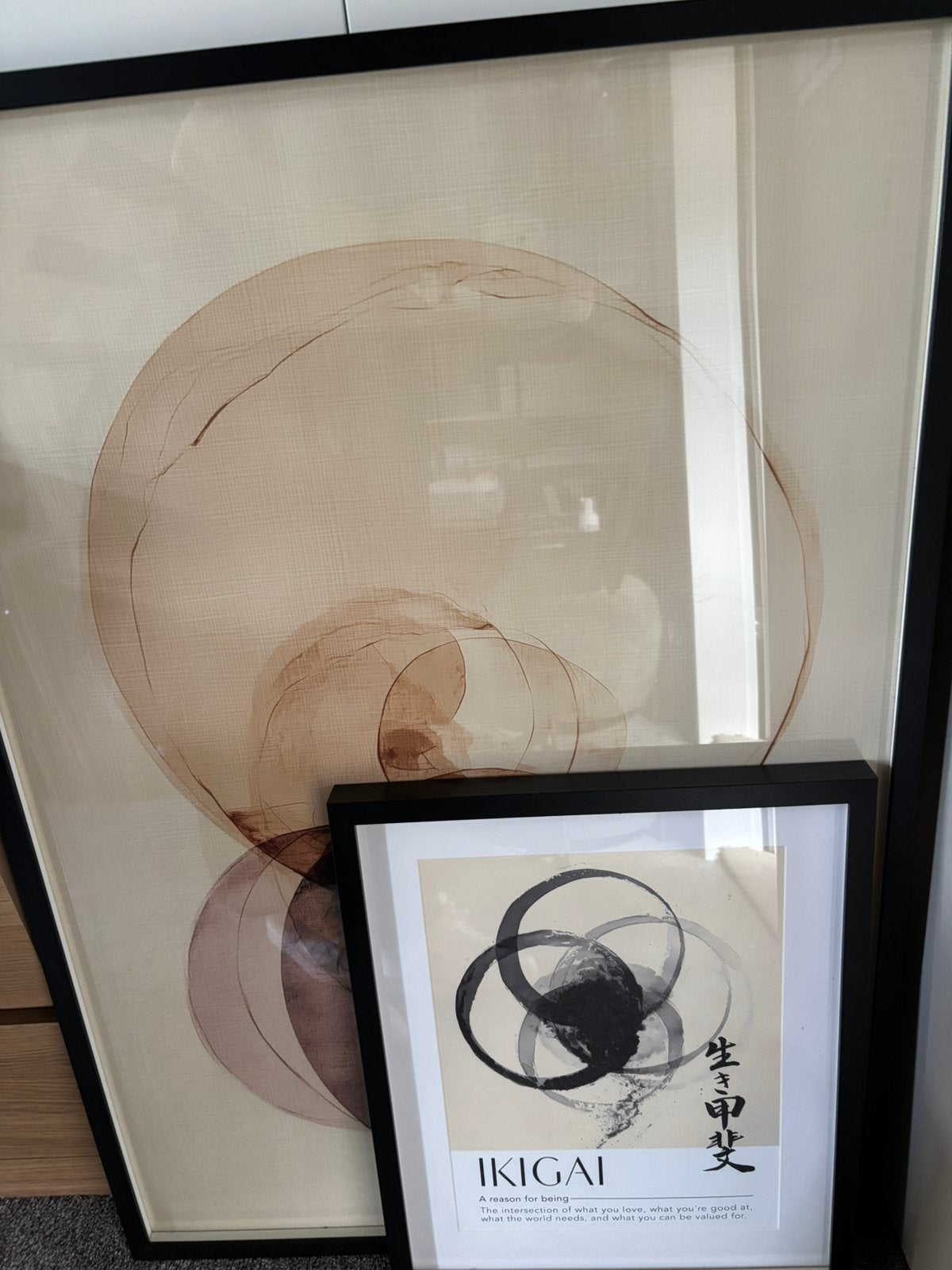 Set van 2 stijlvolle IKEA RÖDALM lijsten met posters, Ophalen, Zo goed als nieuw, Hout