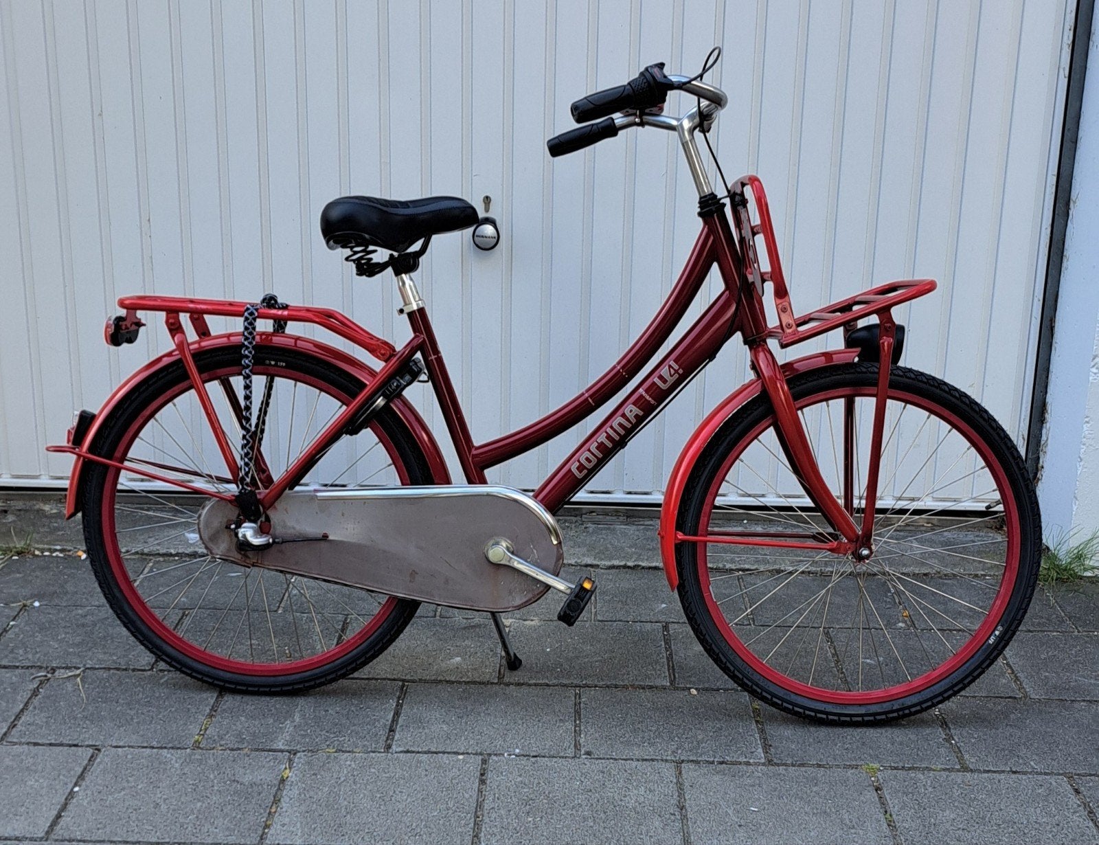 Ferrari Rood👌CORTINA U4 Transport Fiets 24 inch,3V,H 42cm, Ophalen, Terugtraprem, 24 inch, Cortina U4 transportfiets