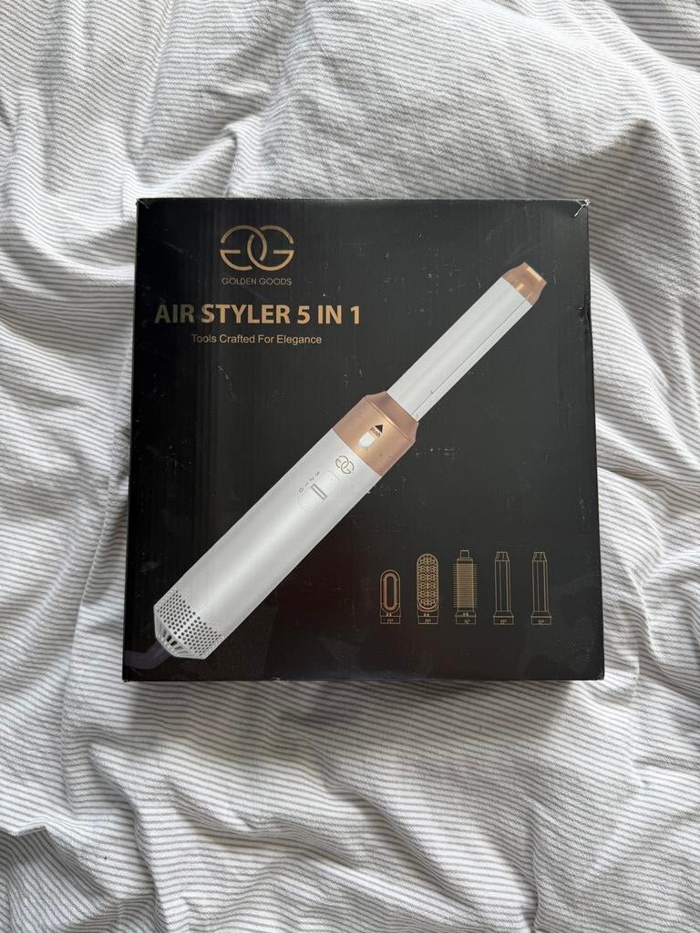 Golden Goods Air Styler 5 in 1 - Krul- en Föhnborstel, Verzenden, Zo goed als nieuw, Föhn of Haardroger