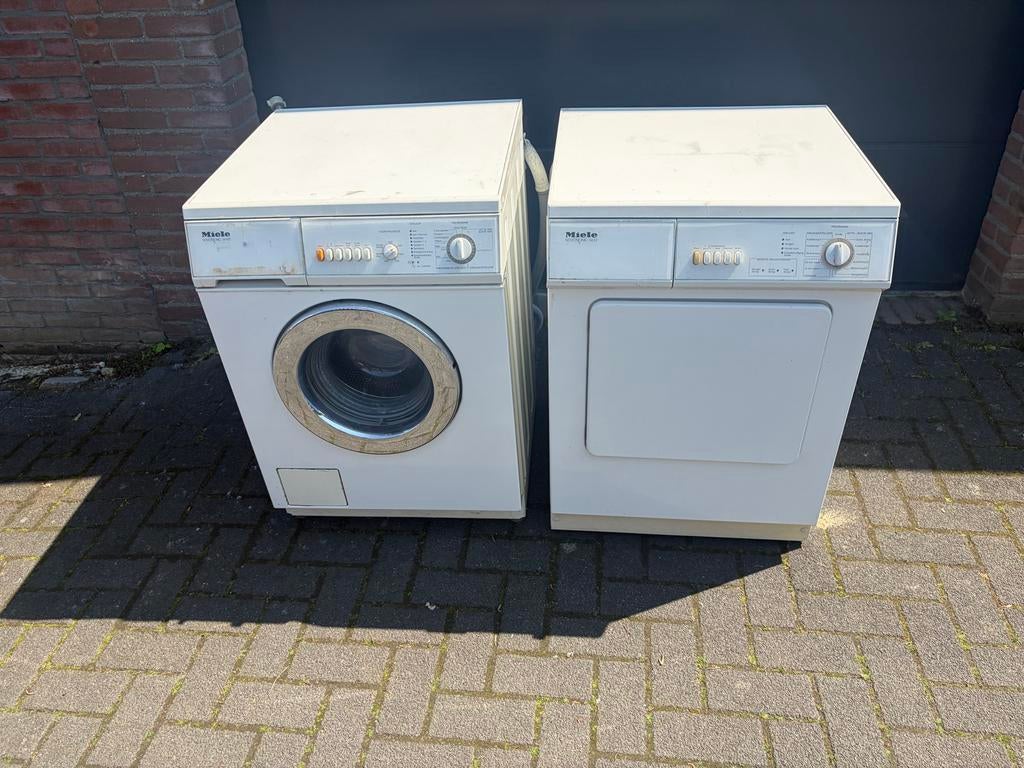 Miele wasdroger met wasmachine, Ophalen of Verzenden, Zo goed als nieuw