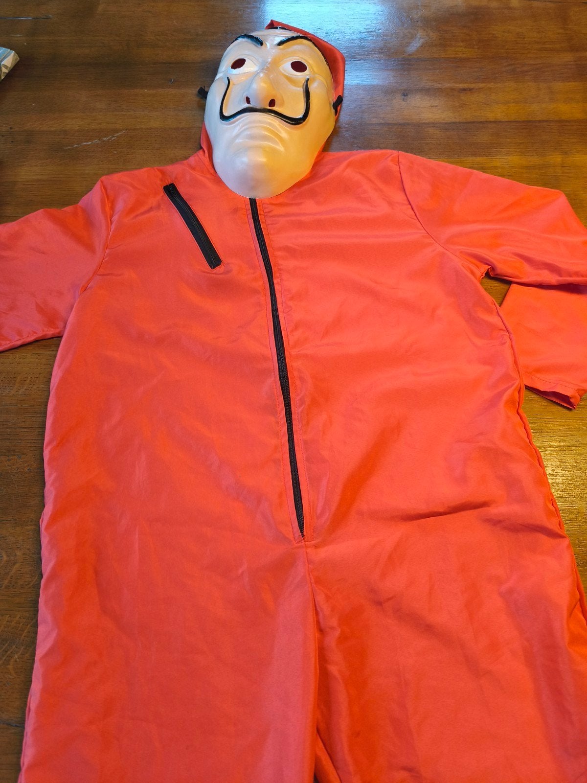 La Casa de Papel kostuum met masker - Kindermaat, Ophalen of Verzenden, Zo goed als nieuw, 134 t/m 140, Jongen of Meisje