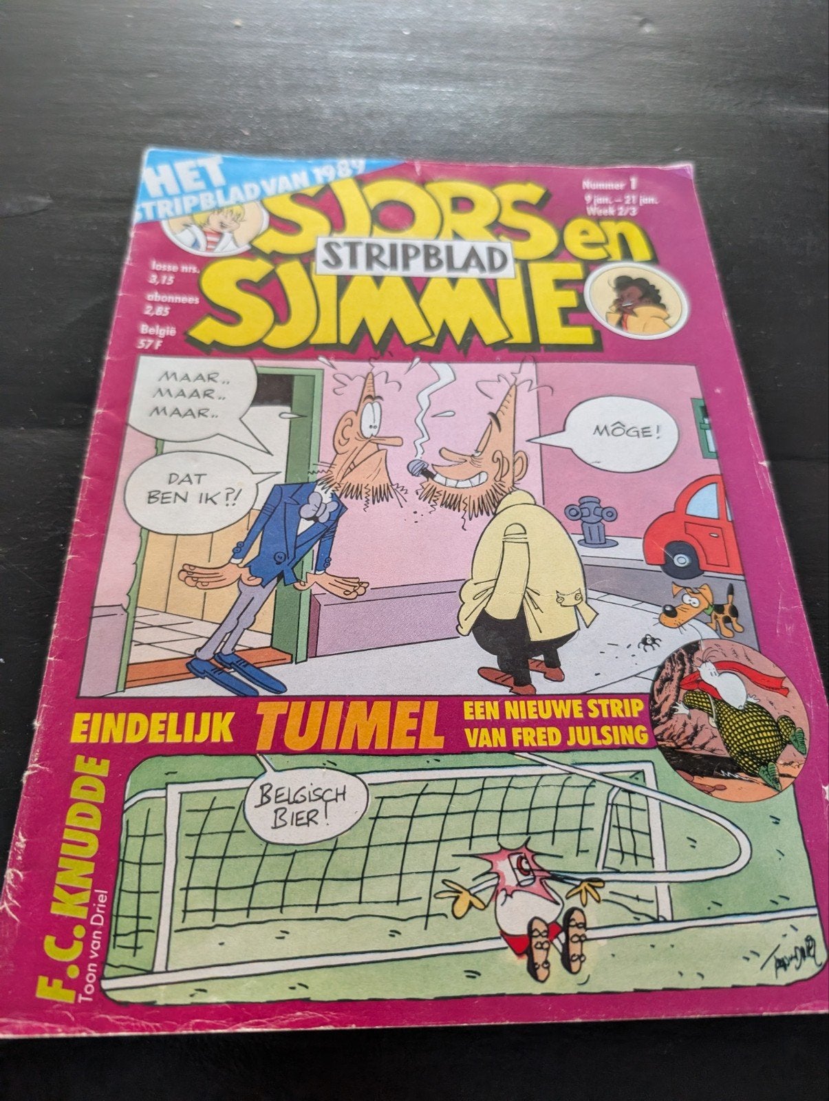 Sjors en Sjimmie Stripblad - Nummer 1 (1987), Boeken, Gelezen, Eén stripboek, Ophalen of Verzenden, Toon van Driel