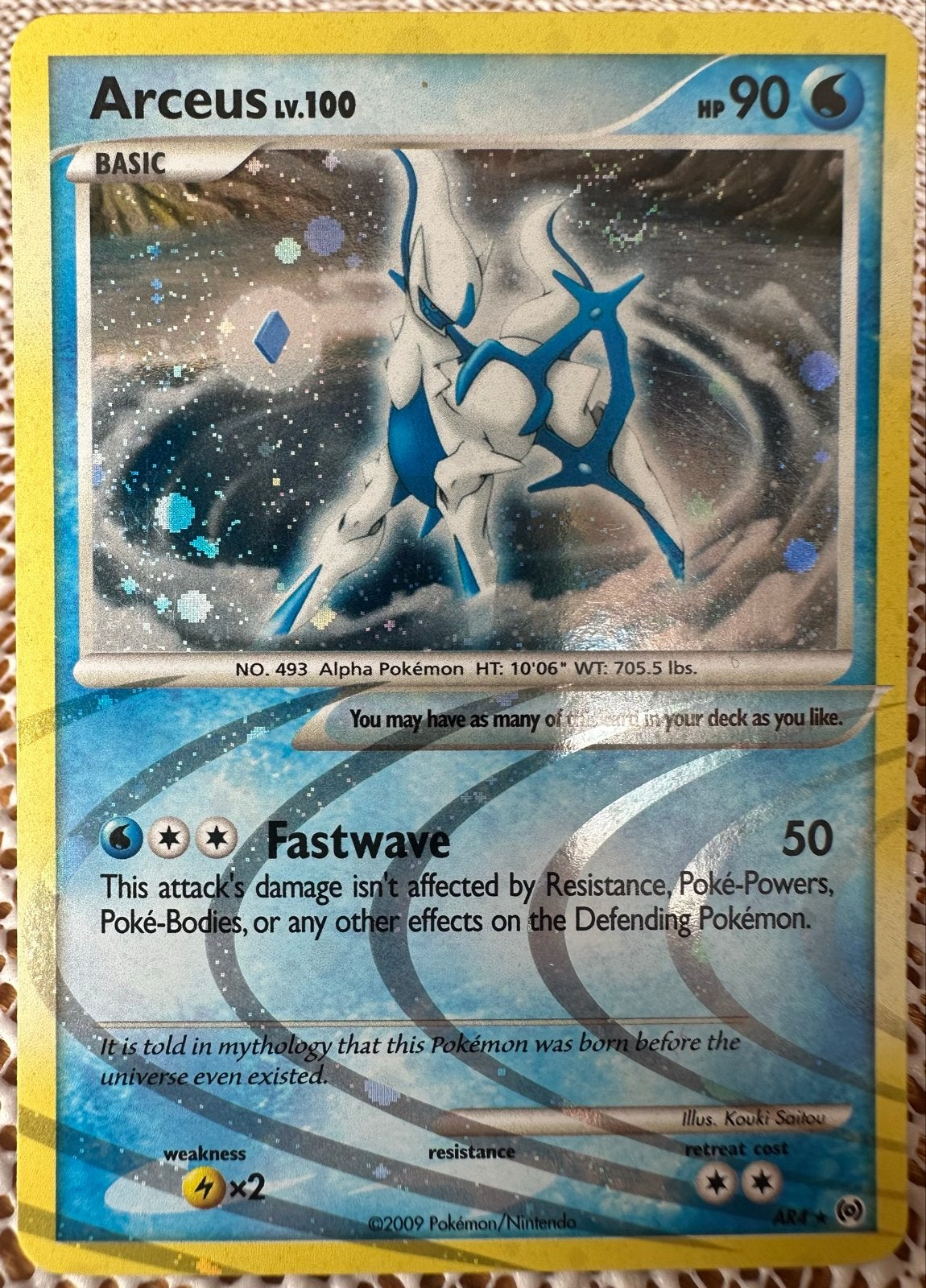 Arceus LV.100 AR4 (2009), Ophalen of Verzenden, Zo goed als nieuw, Losse kaart, Foil