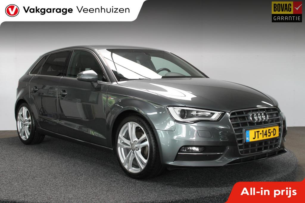 Audi A3 Sportback 1.4 TFSI Ambition Pro Line S|Rijklaarprijs, Gebruikt, Zwart, Leder en Stof, 122 pk