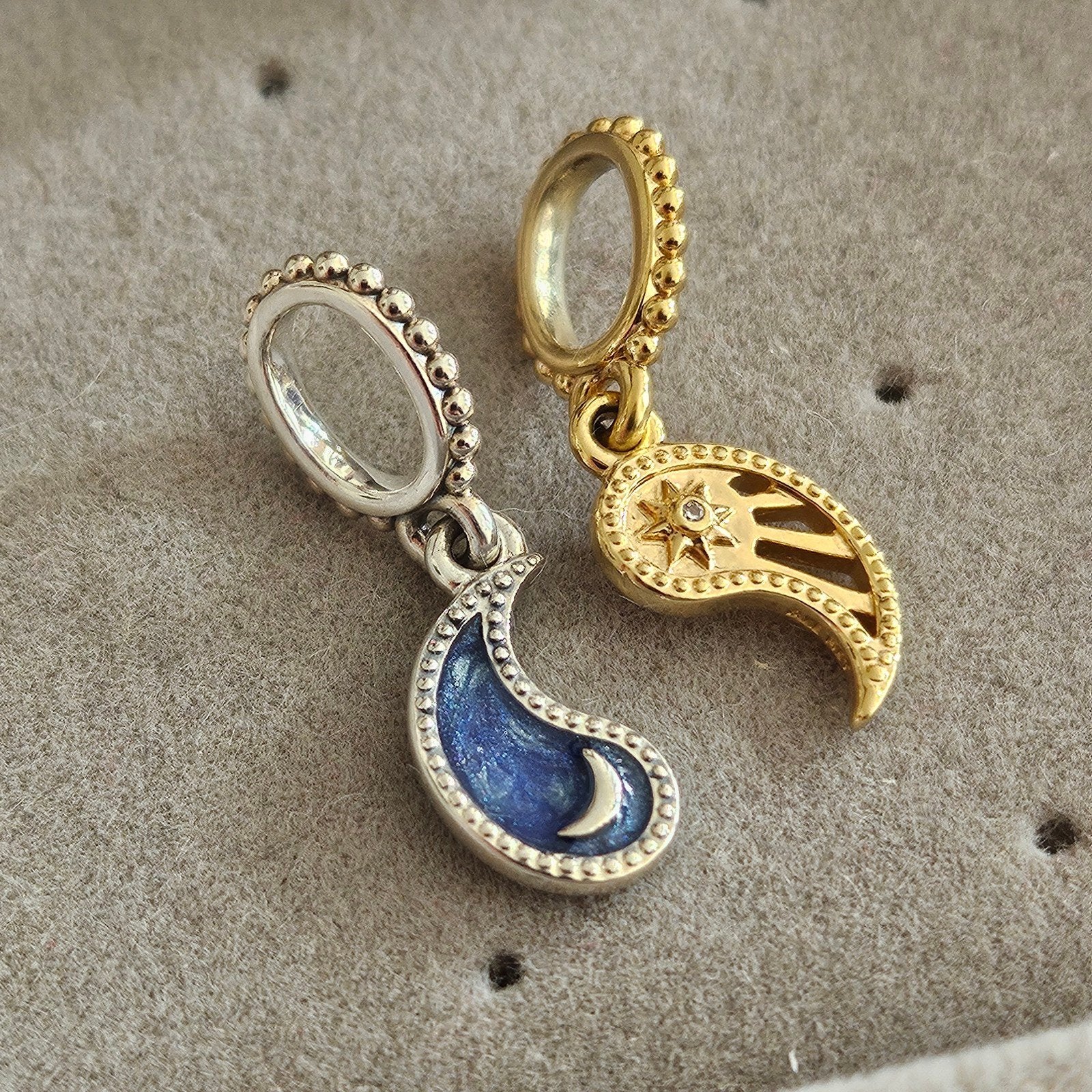 Pandora Zon en Maan Hangende Bedels Set - Nieuw, Pandora, Nieuw, Ophalen of Verzenden, 2 of 3 bedels
