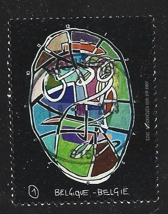 B 222 - 2023 - Belgie/ Art bij AM van Kerkhoven, Ophalen of Verzenden, Gestempeld
