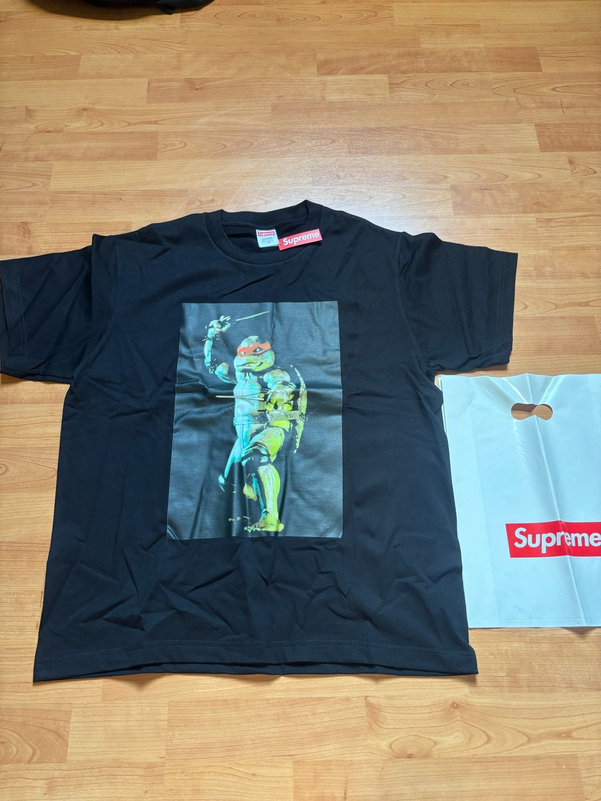 Supreme Teenage Mutant Ninja Turtles T-shirt Zwart Maat M, Ophalen of Verzenden, Nieuw, Maat 48/50 (M), Zwart