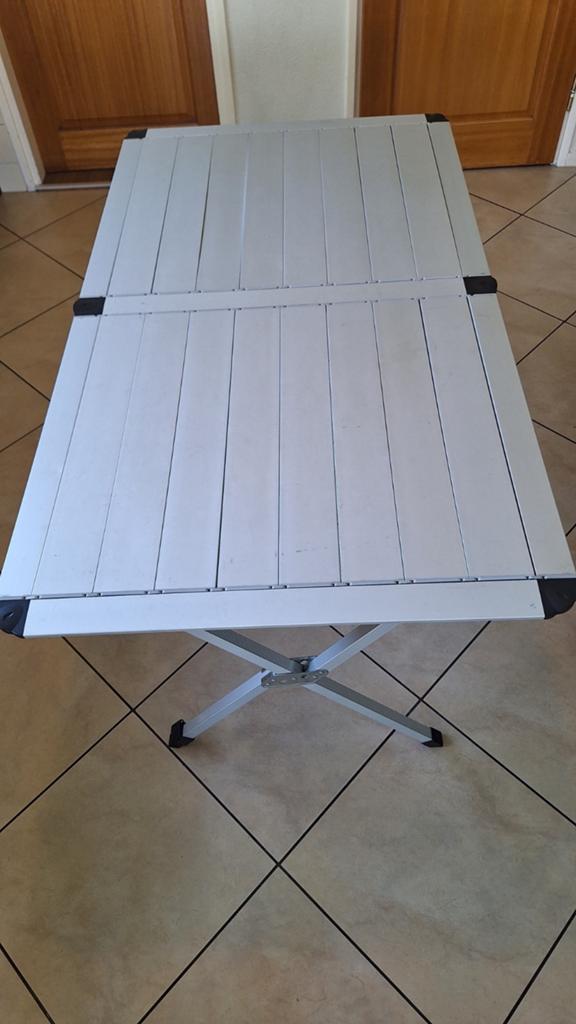 Aluminium opklaptafel roltafel campingtafel, Ophalen, Zo goed als nieuw, Campingtafel