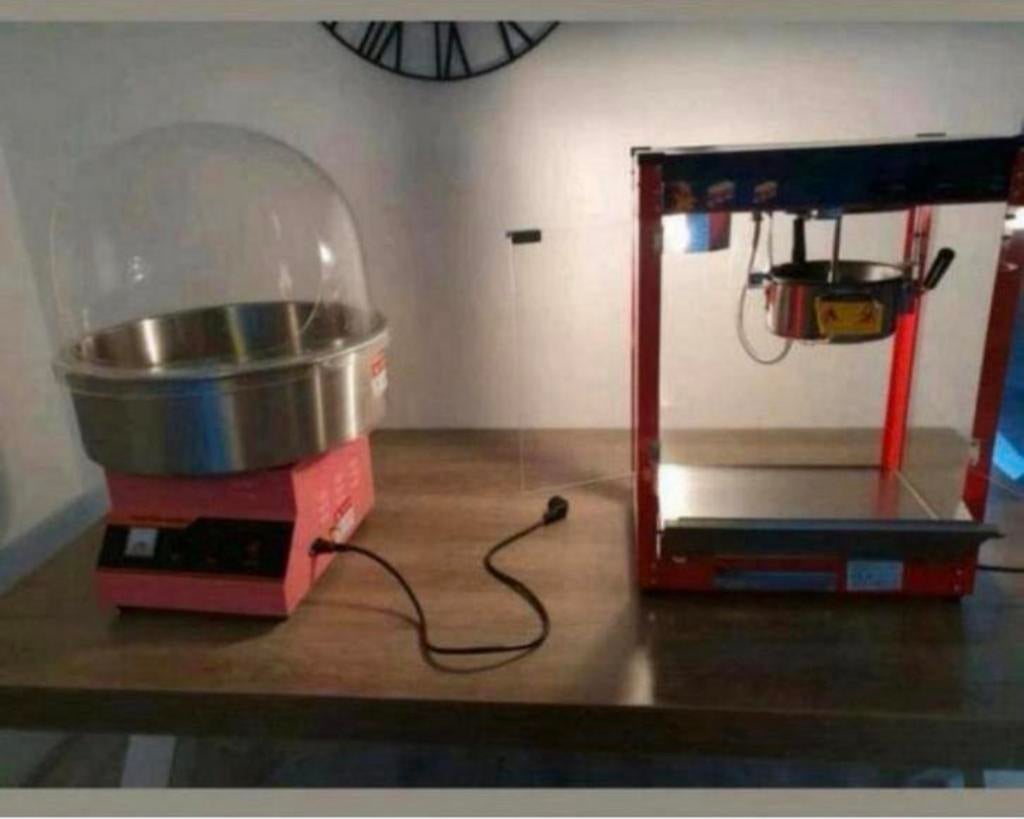 suikerspin en popcorn machine samen voor 55 euro per dag, Ophalen of Verzenden, Zo goed als nieuw, Overige