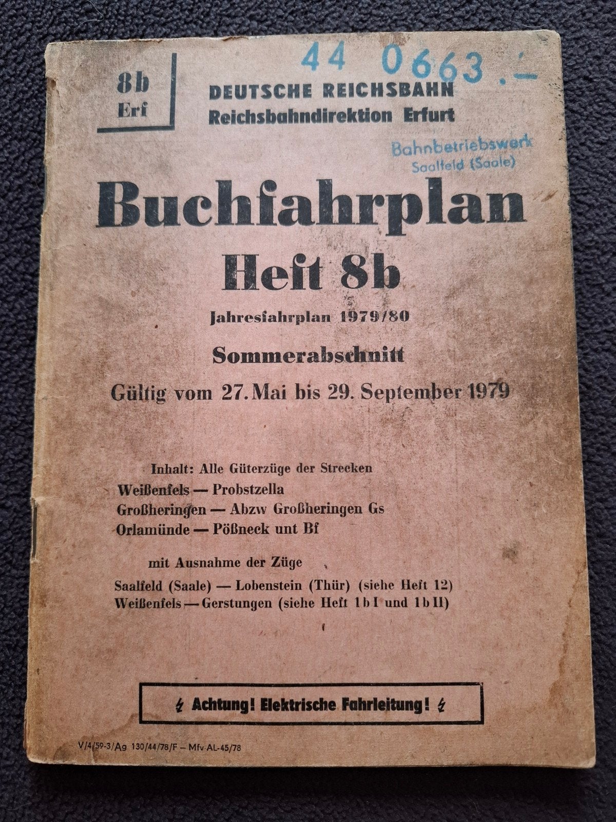 Duitse Spoorweg Dienstregelingen (DB & DR), Verzamelen, Ophalen of Verzenden, Gebruikt, Trein, Boek of Tijdschrift