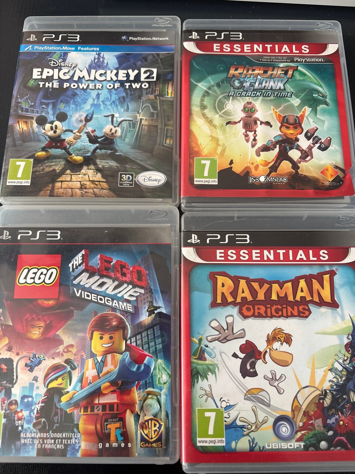 PS3 Games: Epic Mickey 2, Ratchet & Clank, Lego Movie, Rayma, Avontuur en Actie, Gebruikt, 1 speler, Ophalen of Verzenden