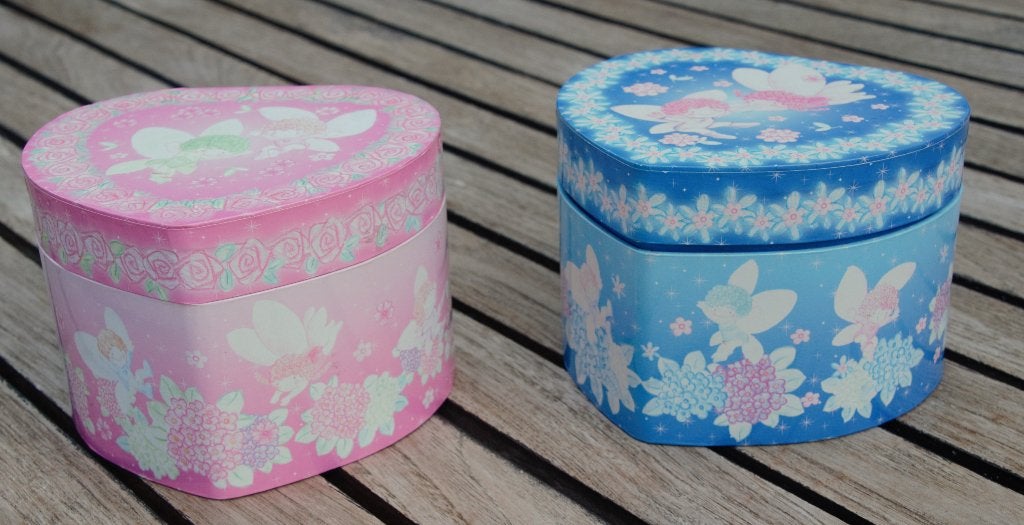 Sieradendoosjes roze en blauw dansend elfje muziek, Ophalen of Verzenden, Babypop