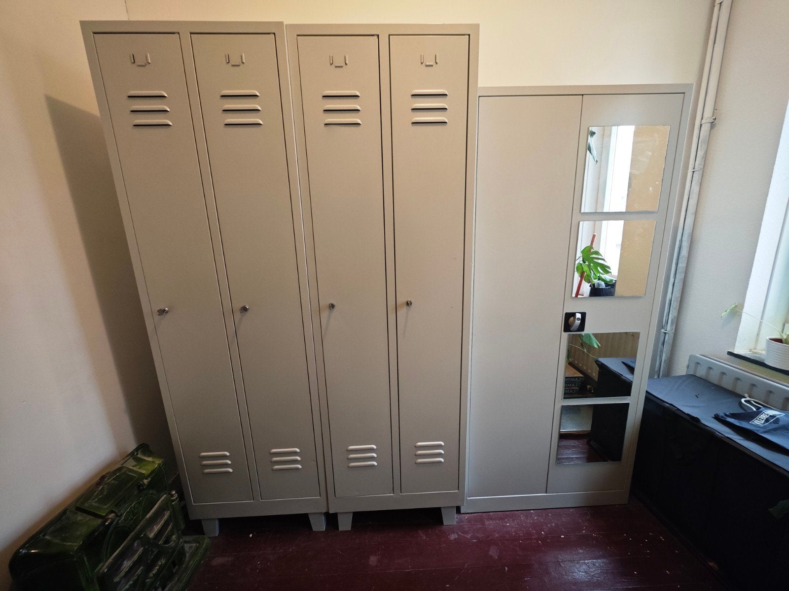 Metalen locker en archiefkast - grijs, Huis en Inrichting, Ophalen, Gebruikt, Industrieel