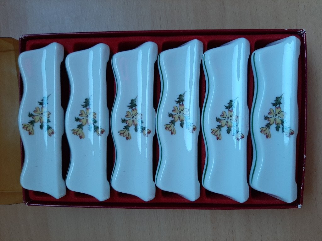 Porseleinen messenleggers, Ophalen of Verzenden