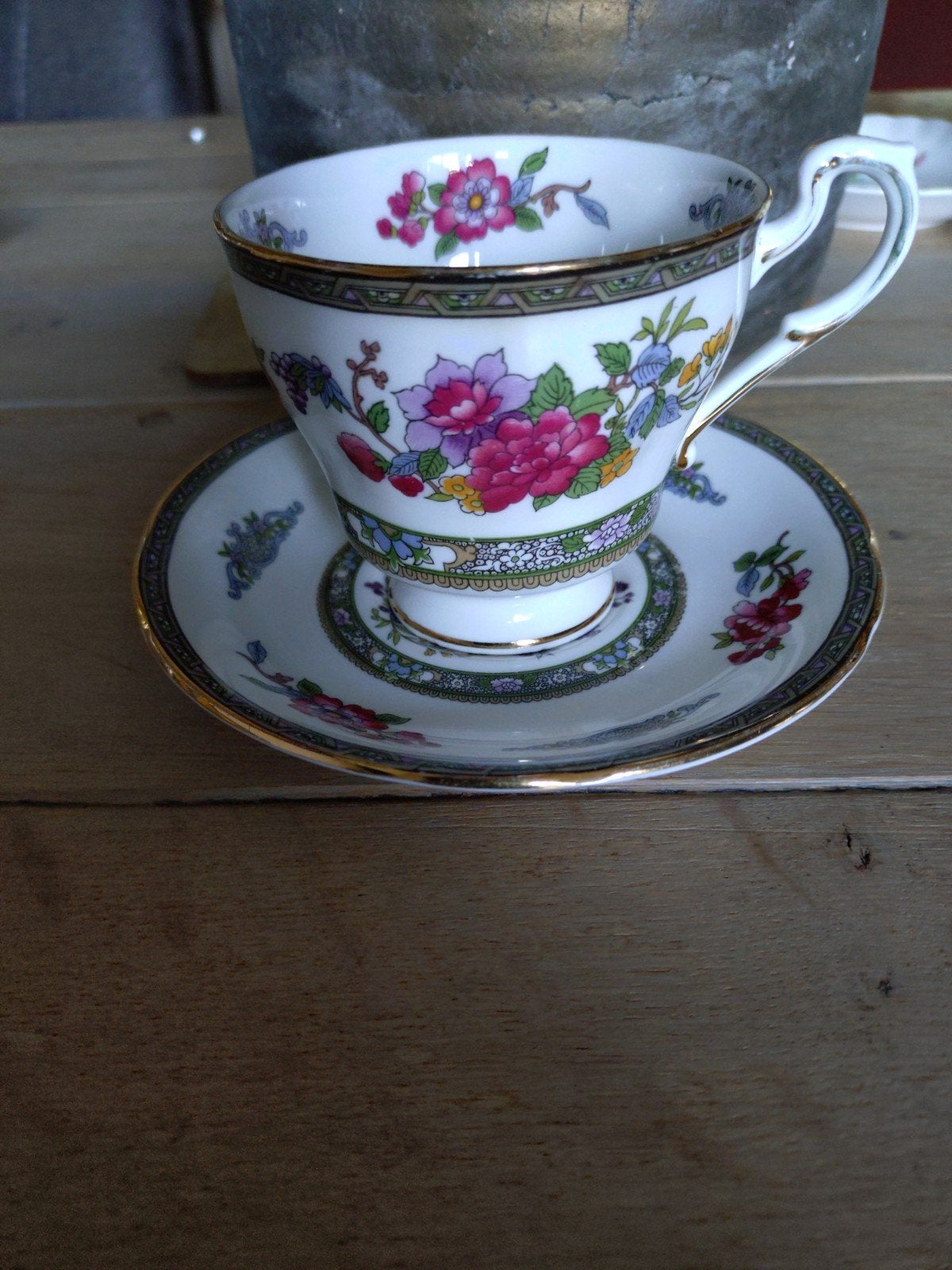 Paragon Tree of Kashmir kop en schotel, Fine Bone China, Ophalen of Verzenden