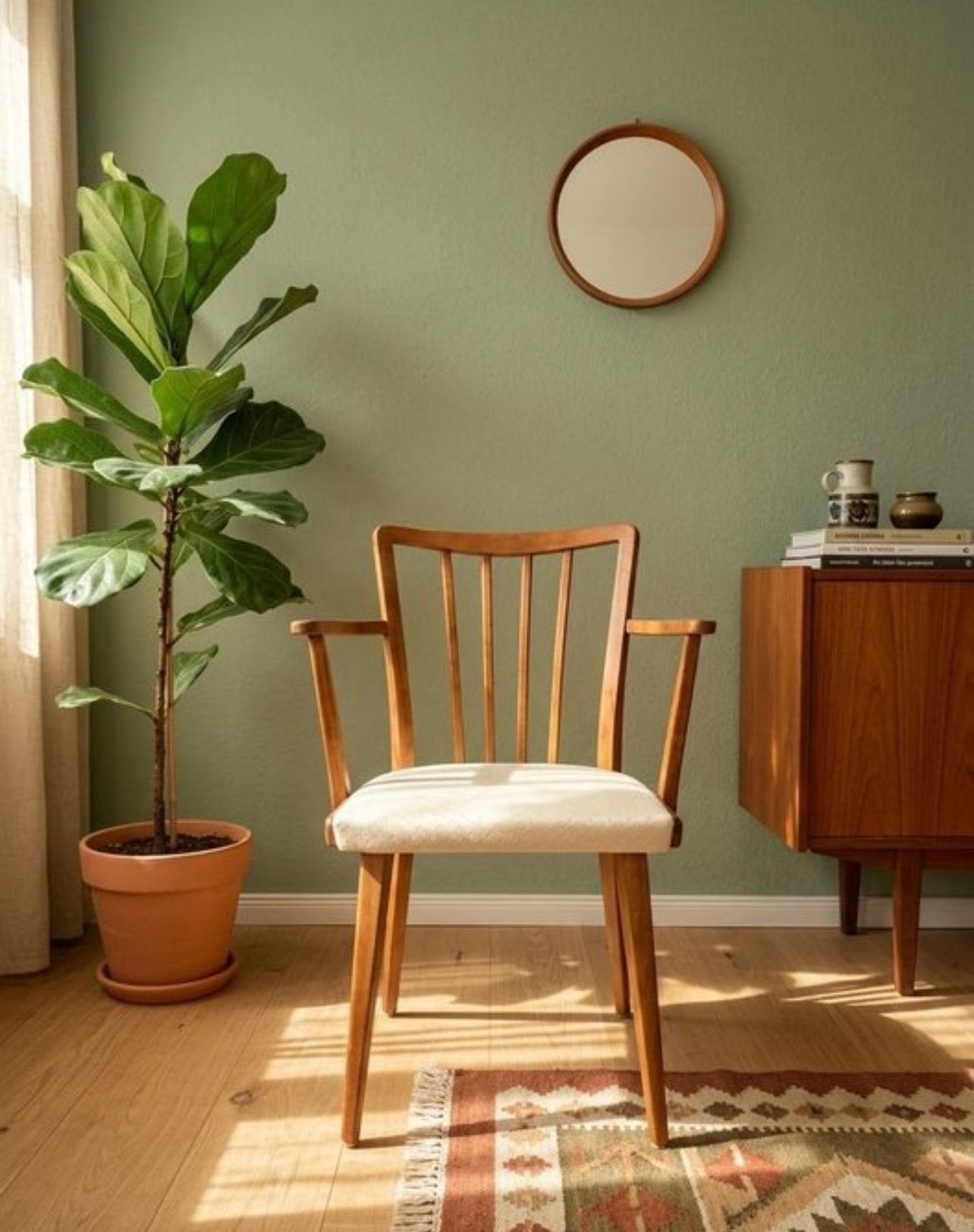 Vintage Thonet fauteuil – Tsjechoslowakije – jaren ‘50/‘60, Ophalen, Gebruikt, Bruin, Eén
