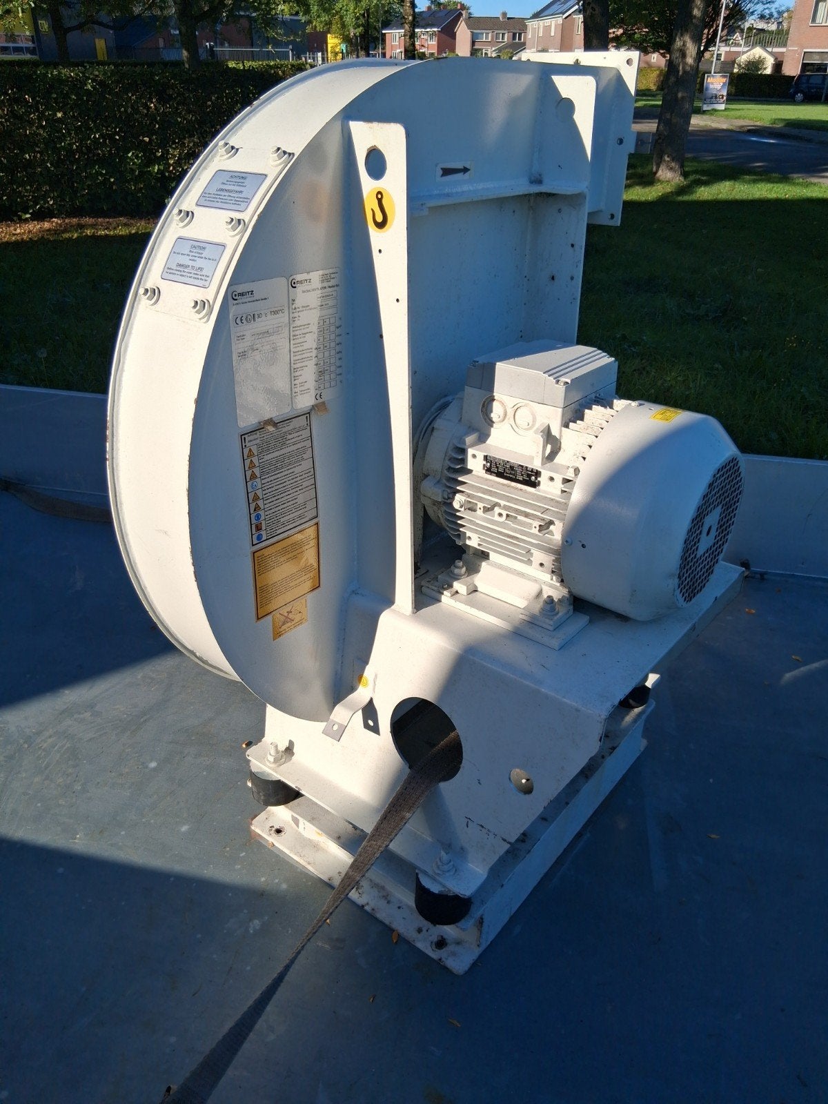 radiaalventilator, Ophalen