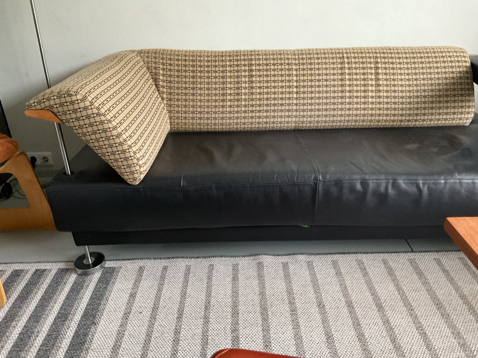 Bank, Ophalen, 70er jaren, Leer, 75 tot 100 cm