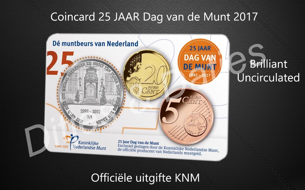 25 jaar Dag van de Munt Coincard 2017 - met penning, Postzegels en Munten, Munten | Nederland, Ophalen of Verzenden, Koningin Beatrix