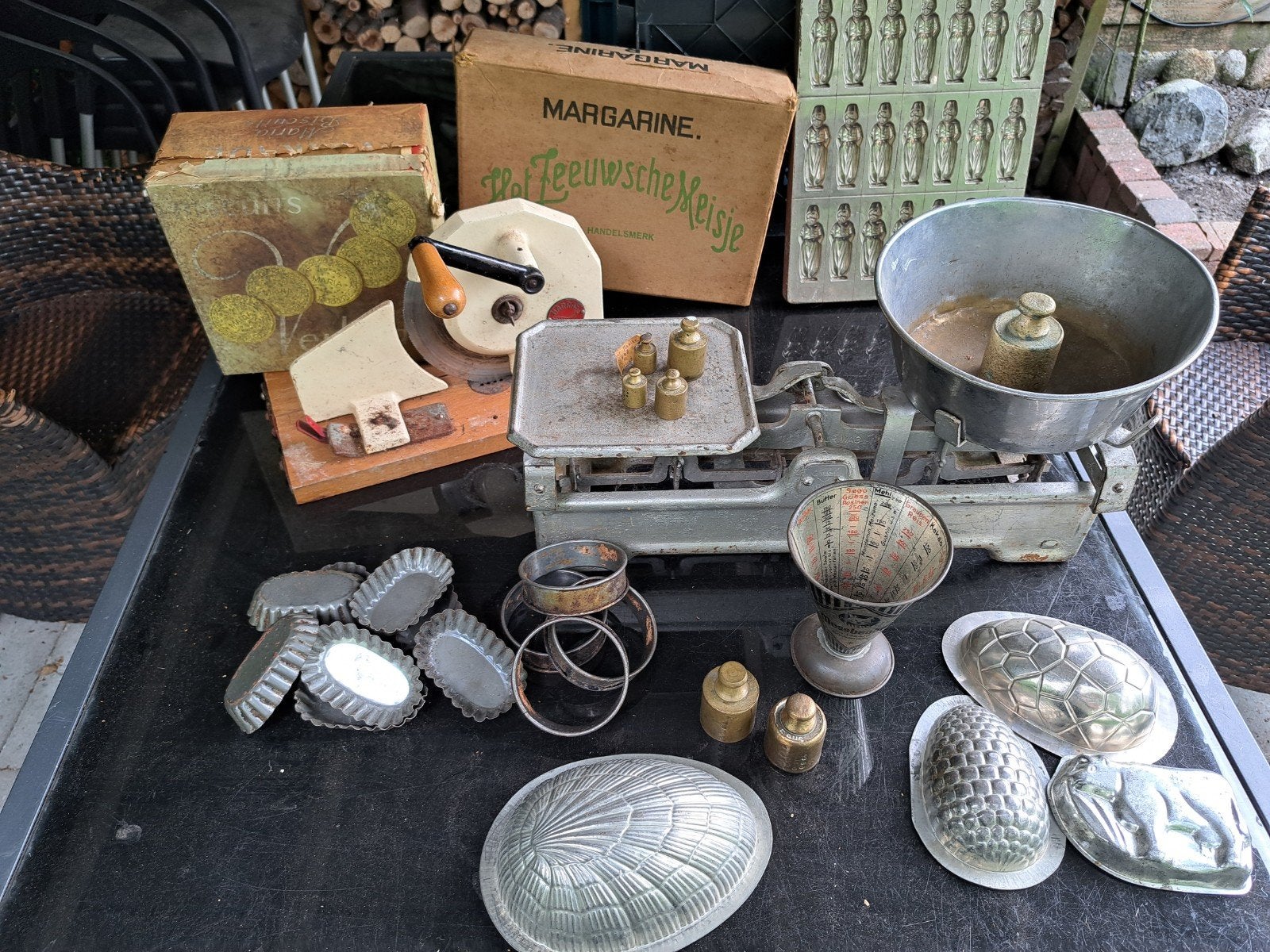 Partij antieke/vintage bakkerijbenodigdheden, Ophalen of Verzenden