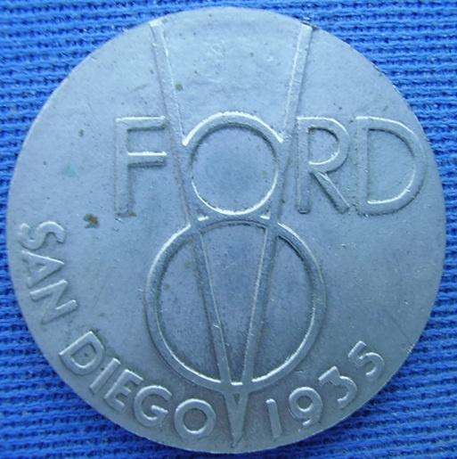 Penning FORD van expositie te San Diego 1935, Ophalen of Verzenden, Overige materialen, Buitenland