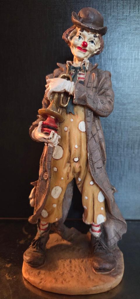 Vintage Clown Beeldje - 19 cm hoog, Ophalen of Verzenden, Gebruikt, Mens