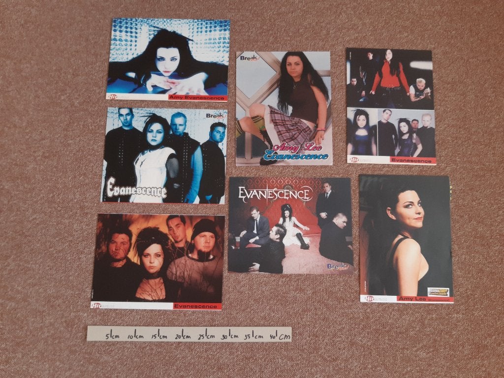 A4 Posters Evanescence 7x Hitkrant BreakOut Eminem, Rechthoekig Staand, A4 of kleiner, Ophalen of Verzenden, Zo goed als nieuw