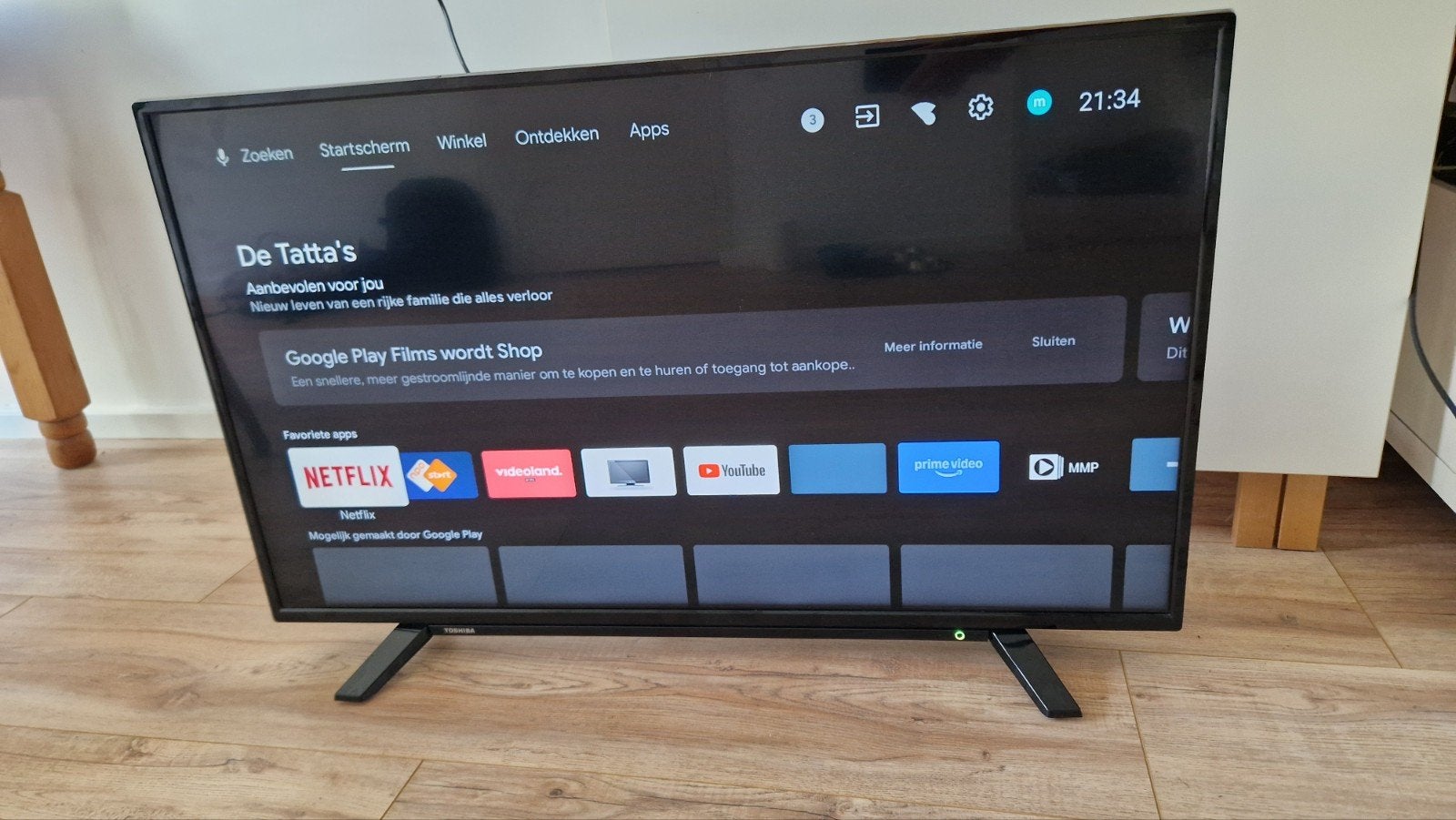 Toshiba tv smart, 2023, 43 inch, Ophalen, 50 Hz, Zo goed als nieuw, 100 cm of meer