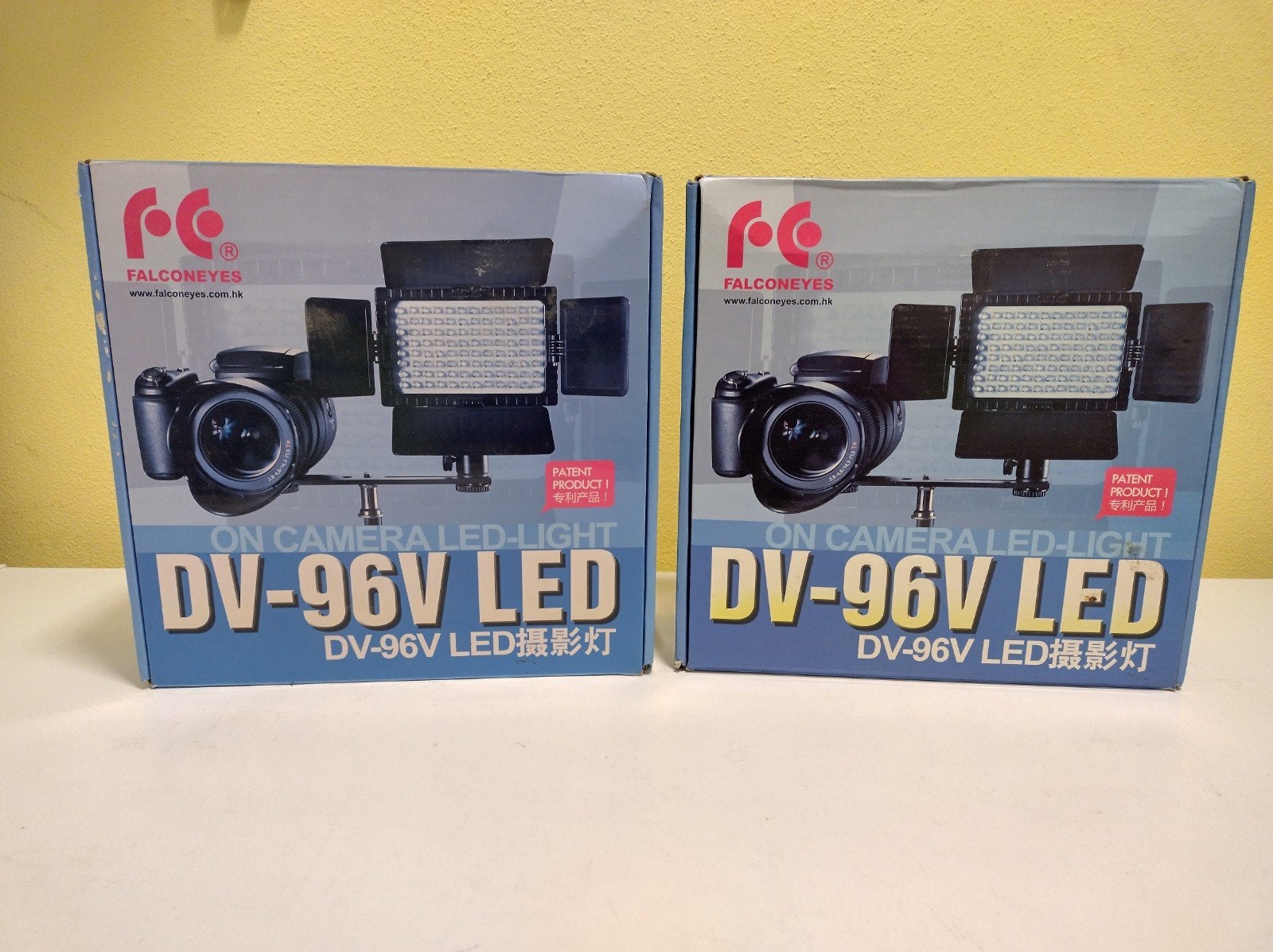 Falcon Eyes DV-96V LED Videolampen met statieven, Ophalen of Verzenden, Zo goed als nieuw