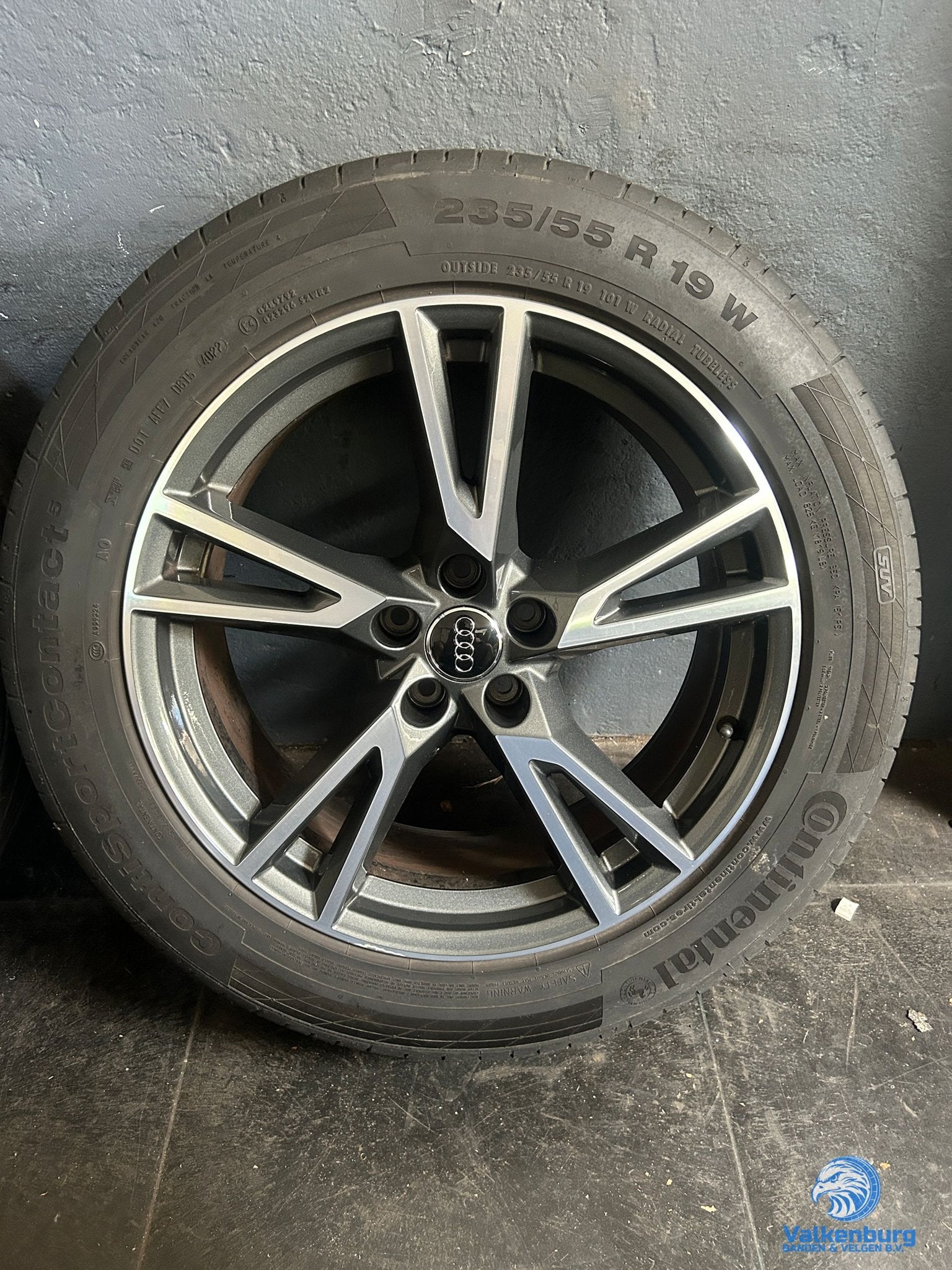 6-7mm! Originele Audi Q5 SQ5 80A 19 inch antraciete velgen 5, Auto-onderdelen, Banden en Velgen, 19 inch, Gebruikt, -, -