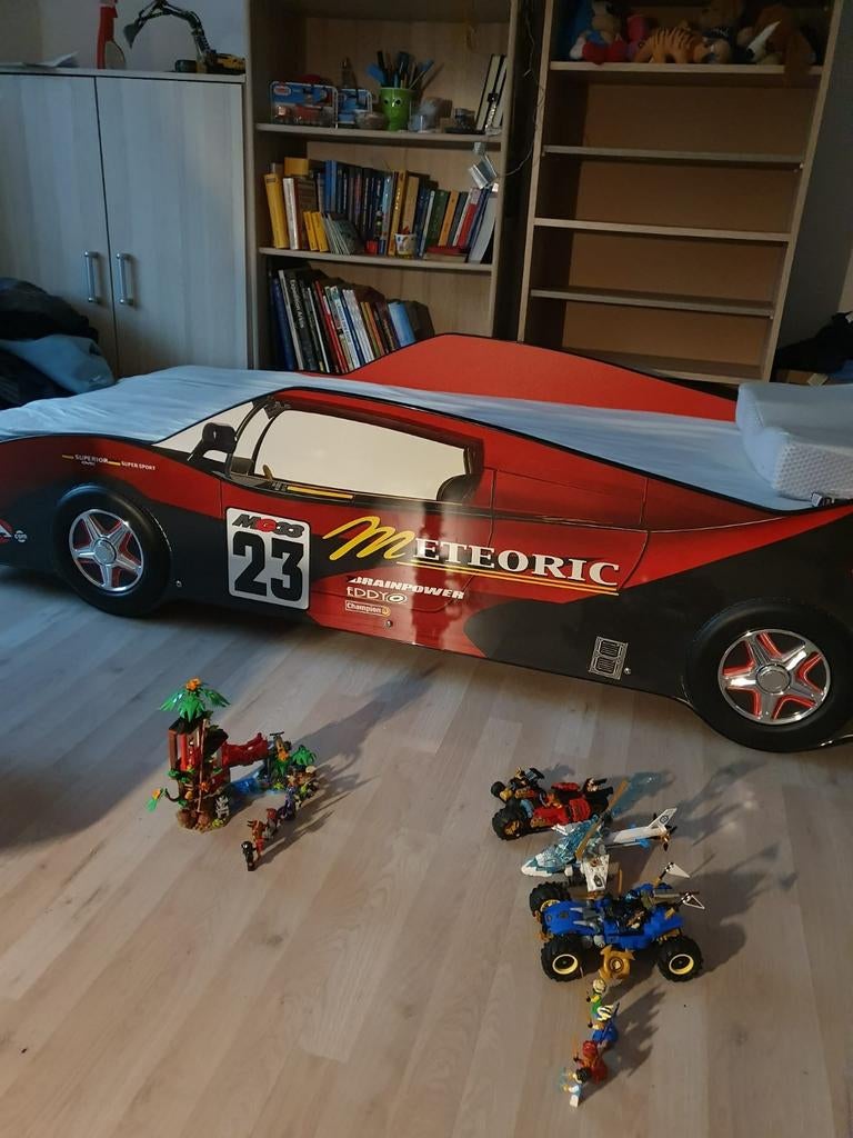 Kinderbed auto - Raceauto bed voor jongens, 85 tot 100 cm, Gebruikt, 180 cm of meer, Ophalen