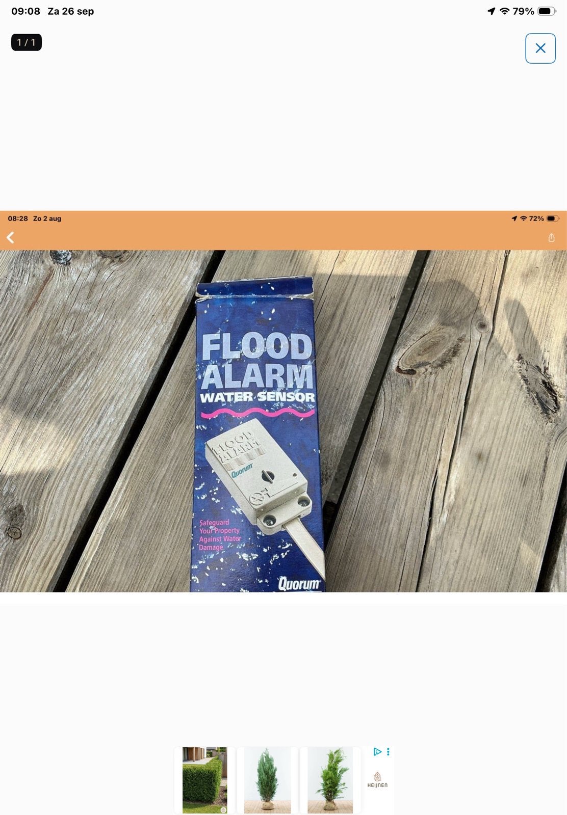 Quorum Flood Alarm Water Sensor - Nieuw in doos, Doe-het-zelf en Verbouw, Ophalen of Verzenden, Nieuw, Detector, Sensor of Melder
