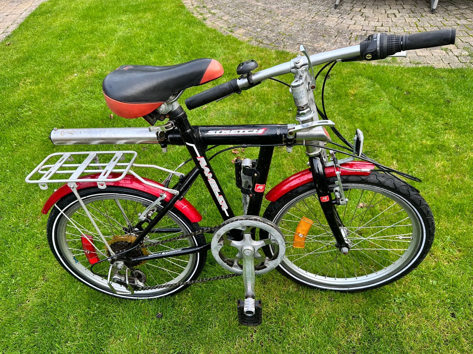 Rambler stretch vouwfiets schuif fiets met versnellingen, Fietsen en Brommers, 20 inch of meer, Velgrem, Versnellingen, Zo goed als nieuw