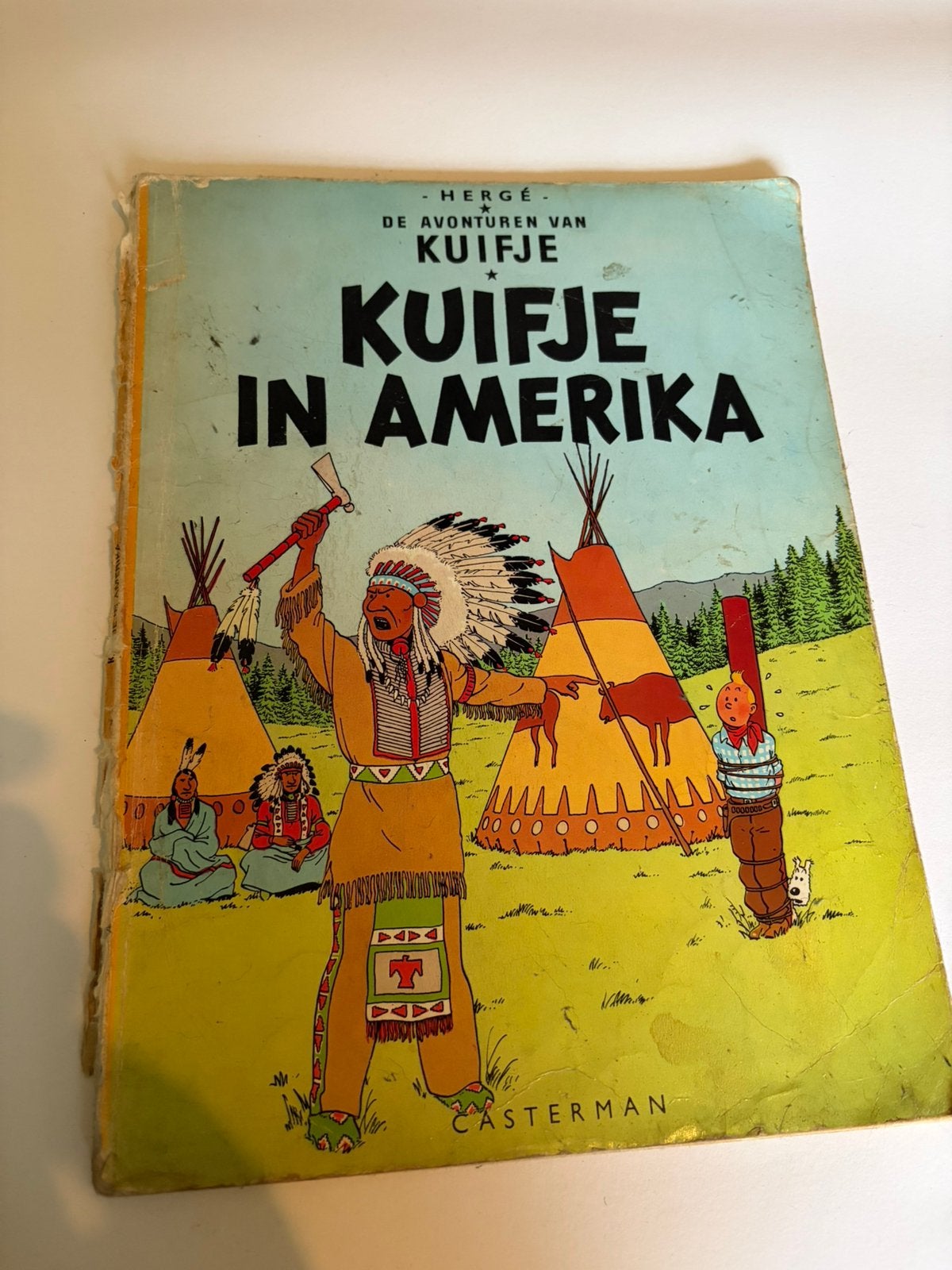 Kuifje in Amerika, Boeken, Eén stripboek, Ophalen of Verzenden, Gelezen