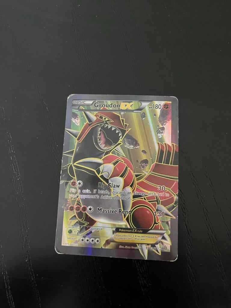 Groudon EX Pokémon kaart, Hobby en Vrije tijd, Verzamelkaartspellen | Pokémon, Ophalen of Verzenden, Gebruikt, Losse kaart, Foil
