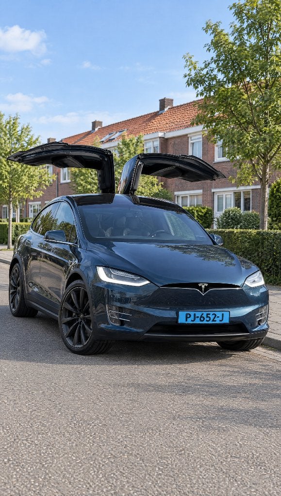 Tesla Model X 2017 100D Inclussief BTC Nieuwe draagarmen 3K, Automaat, Model X, Lederen bekleding, Origineel Nederlands