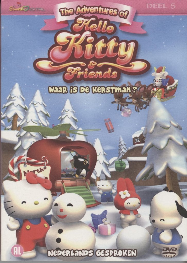 02) Hello Kitty & Friends; Waar is de kerstman?, Gebruikt, Tekenfilm, Ophalen of Verzenden, Alle leeftijden